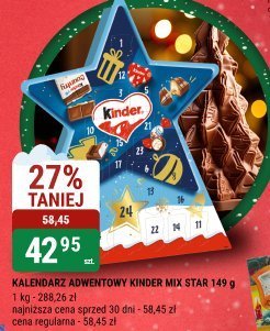 Kalendarz adwentowy Kinder Mix Star promocja w bi1