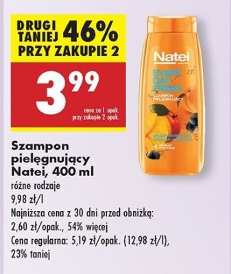 Szampon do włosów Natei every day fresh promocja