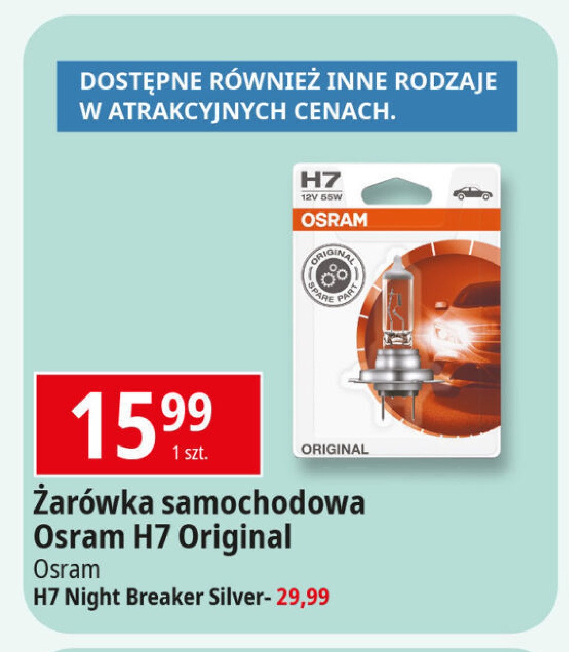 Żarówka samochodowa h7 silverstar Osram promocja