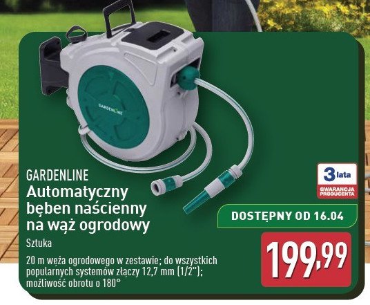 Bęben naścienny GARDEN LINE promocja w Aldi