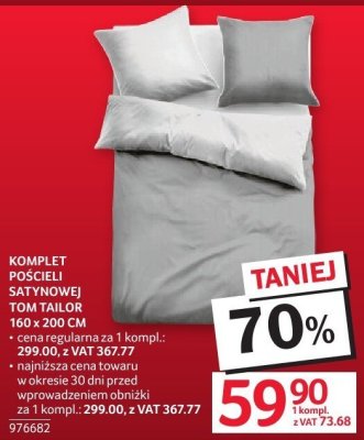 Komplet pościeli satynowej Tom Tailor 160x200 cm promocja w Selgros