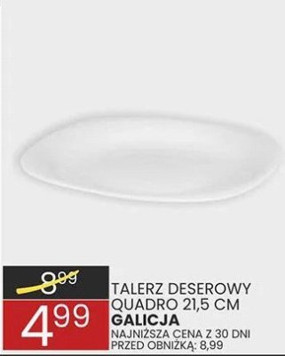 Talerz deserowy Quadro 21.5 cm Galicja promocja w Wafelek
