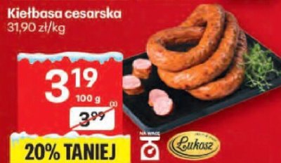 Kiełbasa cesarska promocja w Delikatesy Centrum