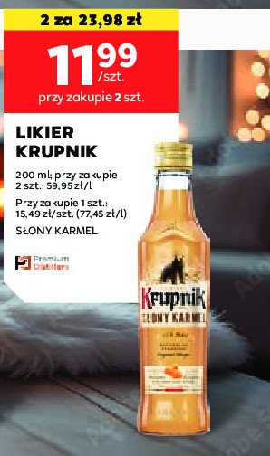 Likier Krupnik słony karmel promocja w Stokrotka