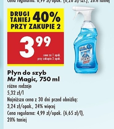 Płyn do szyb blask bez smug Mr magic promocja