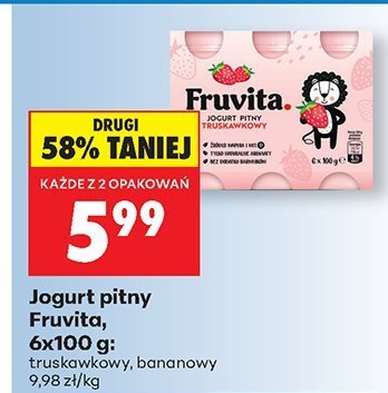 Jogurt pitny bananowy 6-pak promocja w Biedronka