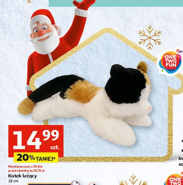 Kotek le偶膮cy 28 cm One two fun promocja