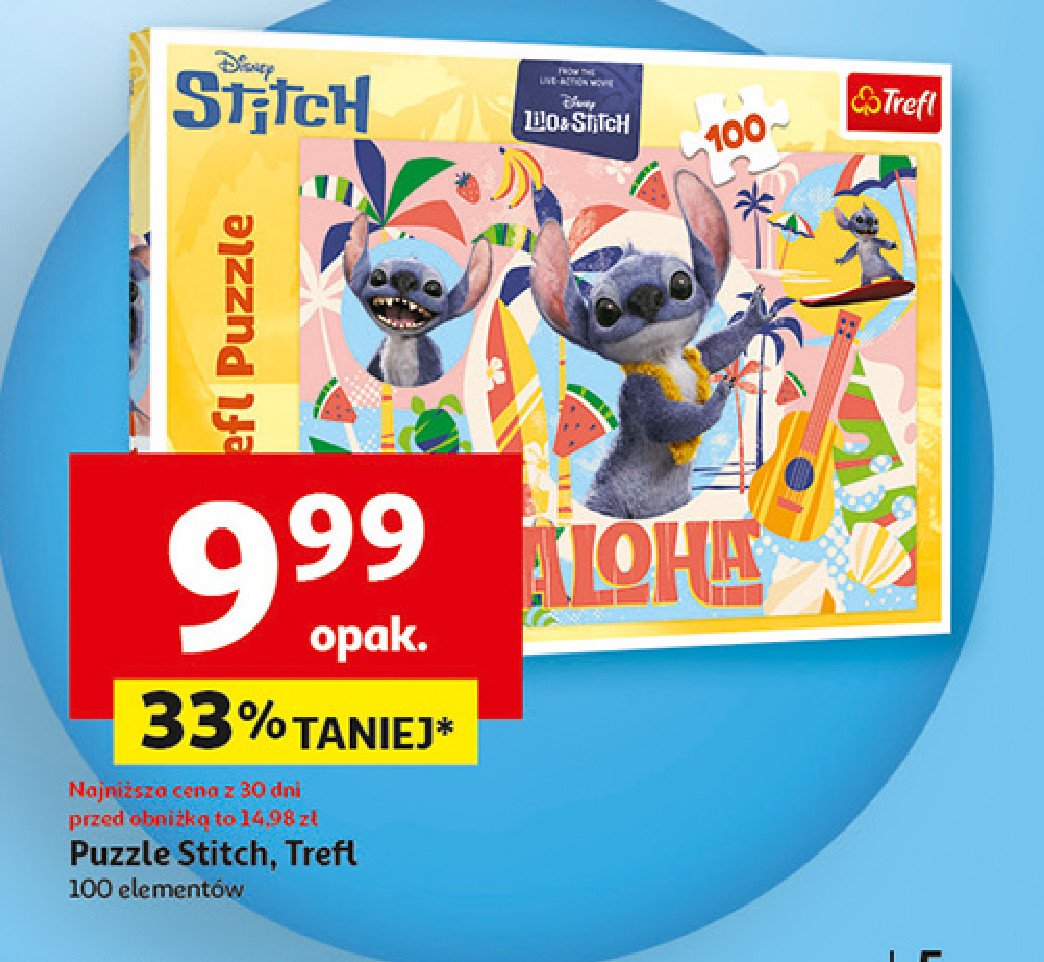 Puzzle stitch 100 el. Trefl promocja w Auchan