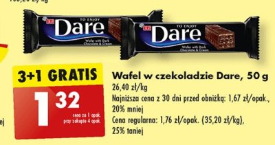 Wafelek w czekoladzie mlecznej Eti dare promocja