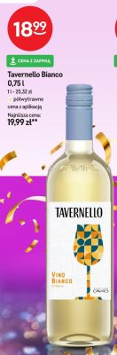 Wino Tavernello Bianco 0,75l promocja w Żabka
