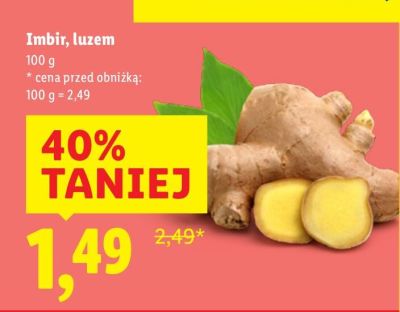 Imbir luzem promocja w Lidl