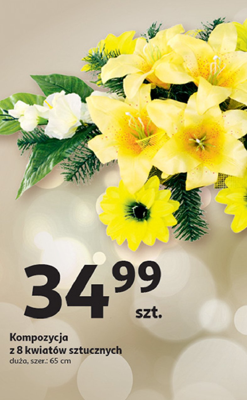 Kompozycja kwiat贸w sztucznych 65 cm promocja