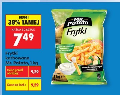 Frytki karbowane Mr. Potato 1 kg promocja w Biedronka