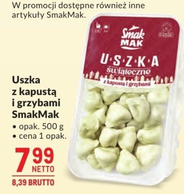 Uszka z kapustą i grzybami SmakMak promocja w Makro