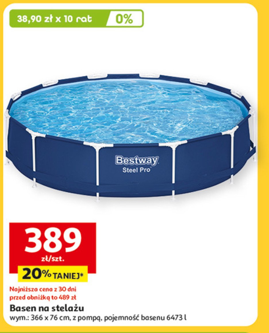 Basen frame na stelażu 366 x 76 cm Bestway promocja