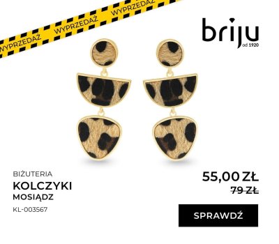 Kolczyki mosiądz promocja w Briju