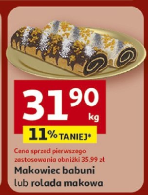 Makowiec babuni lub rolada makowa promocja w Auchan