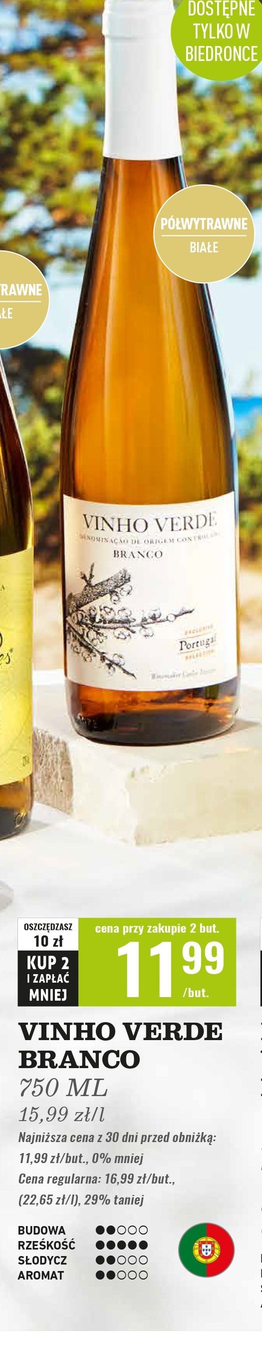 Wino VINHO VERDE BRANCO promocja