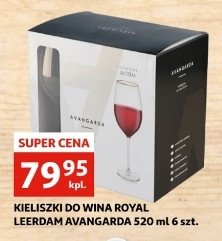 Kieliszki do wina czerwonego zdobione z艂otem avangarda 520 ml Royal leerdam promocja