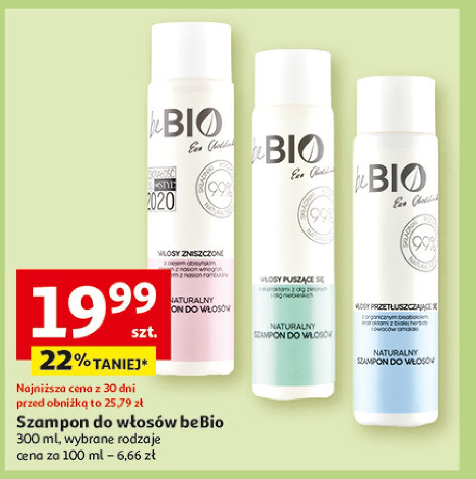 Naturalny szampon do włosów zniszczonych Be bio promocja