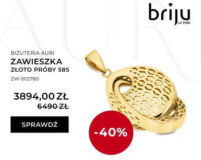 Zawieszka złoto próby 585 promocja w Briju