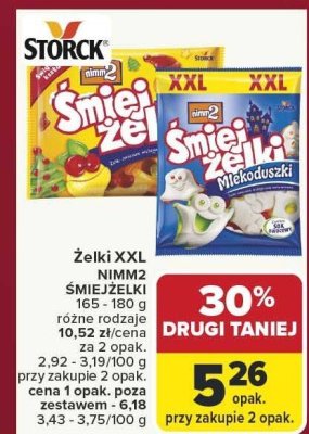 Żelki XXL NIMM2 ŚMIEJŻELKI różne rodzaje promocja w Carrefour