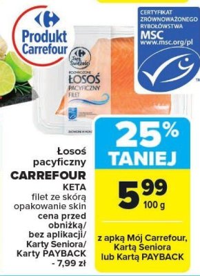 艁oso艣 pacyficzny promocja w Carrefour