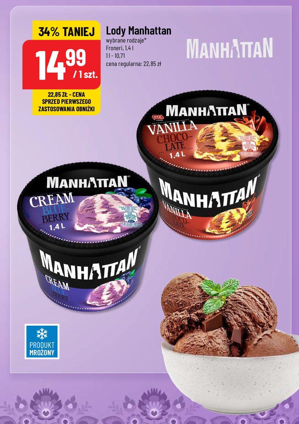 Lody cream & blueberry Nestle manhattan Manhattan (nestle) promocja