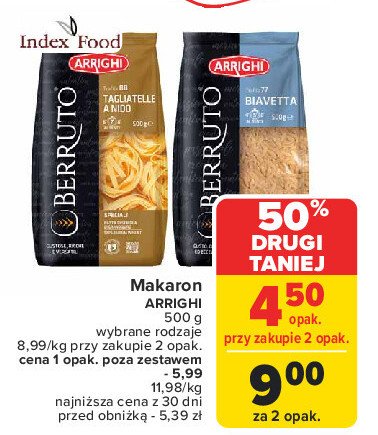 Makaron biavetta Arrighi promocja