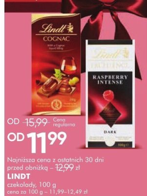 Czekolady LINDT, 100 g promocja w Super-Pharm