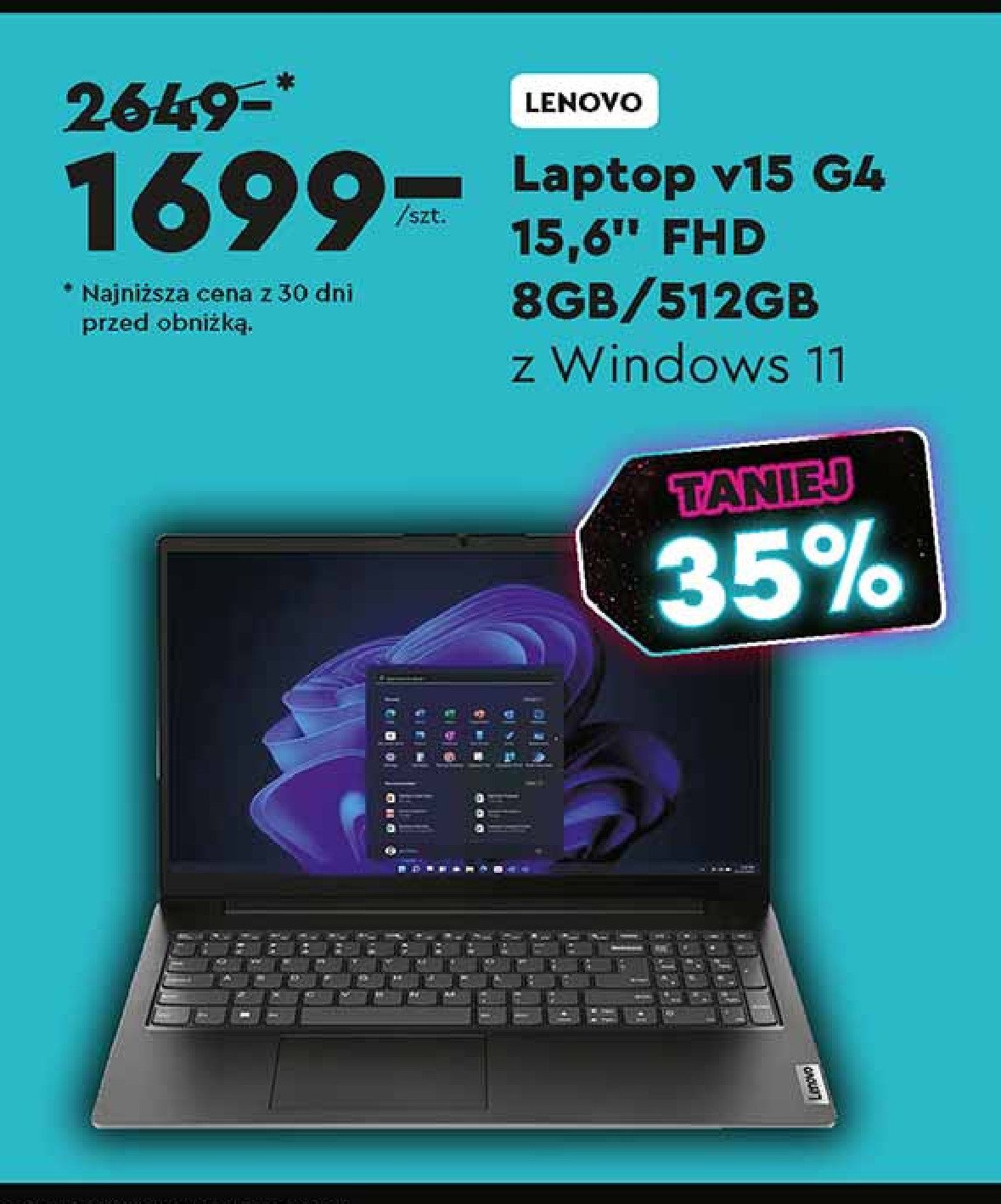 Laptop v15 g4 Lenovo promocja w Biedronka