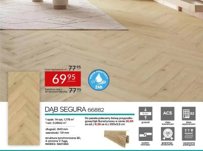 Panele laminowane DĄB SEGURA 66882 promocja w Abra Meble
