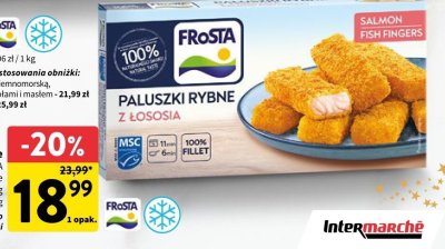 Paluszki rybne wybrane rodzaje FROSTA promocja w Intermarche