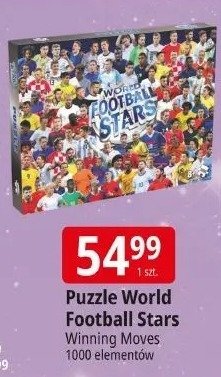 Puzzle World Football Stars Winning Moves Clementoni 1000 elementów promocja w Leclerc