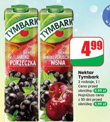 Nektar jabłko porzeczka wiśnia promocja w Dino