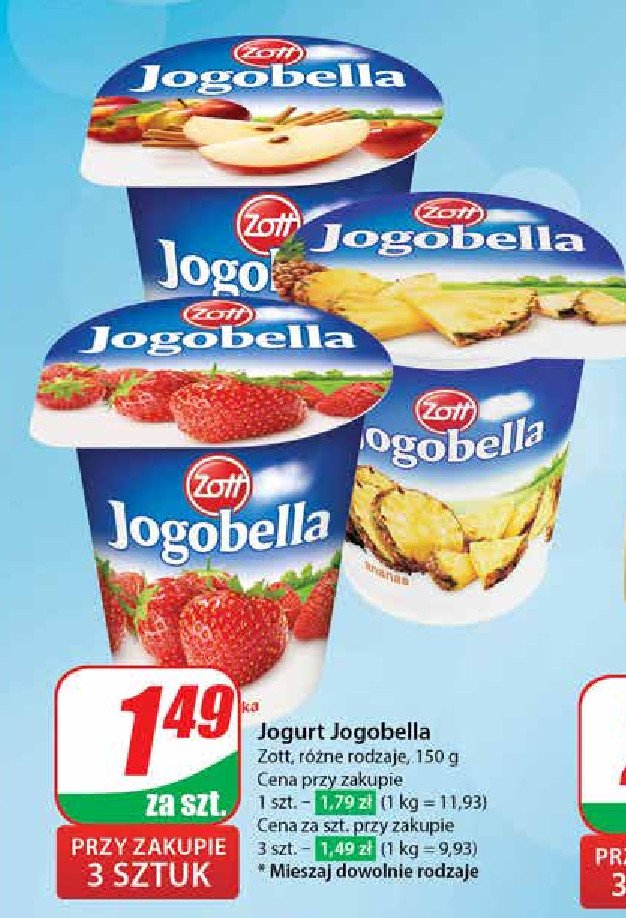 Jogurt pieczone jabłko Zott jogobella promocja