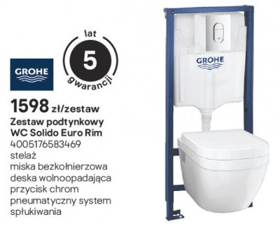 Zestaw podtynkowy WC Solido Euro Rim promocja w Castorama