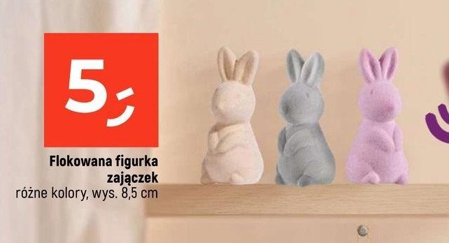 Figurka ceramiczna zając 8.5 cm promocja w Dealz