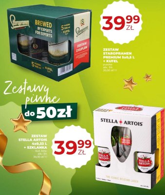 Piwo Zestaw Staropramen Premium 5x0,5 L + Kufel promocja w Duży Ben