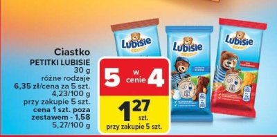 Ciastka Petitki, różne rodzaje Lubisie promocja w Carrefour