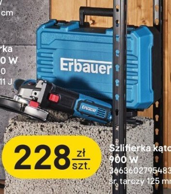 Szlifierka kątowa Erbauer 900W promocja w Castorama