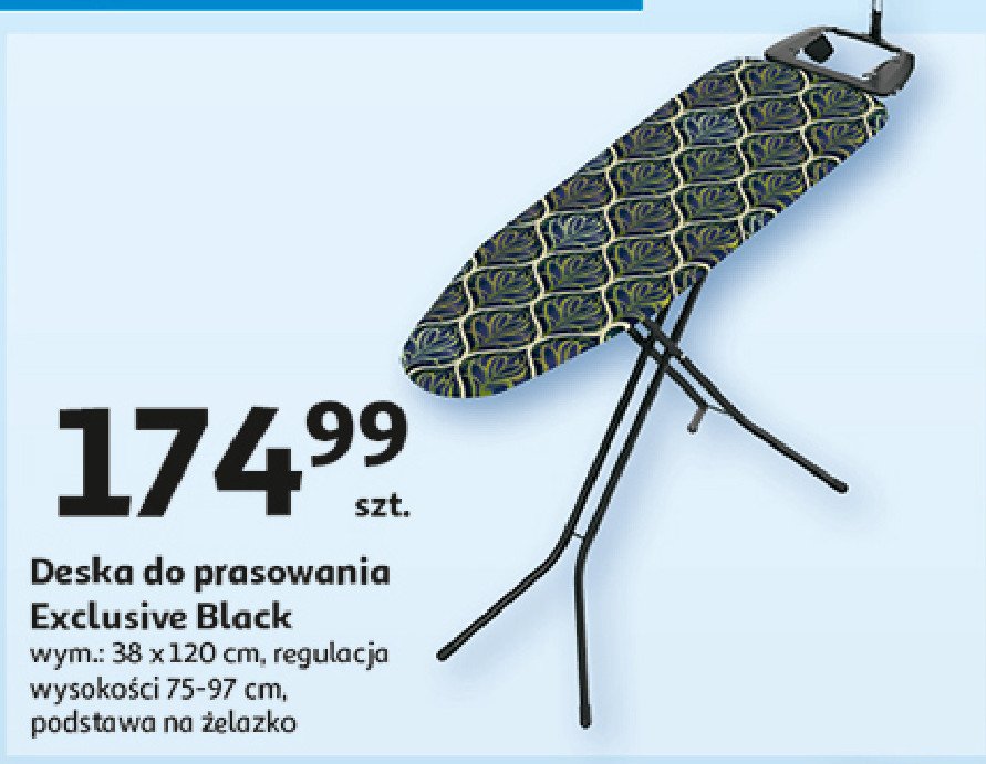 Deska do prasowania exclusive black 120 x 380 cm promocja w Auchan