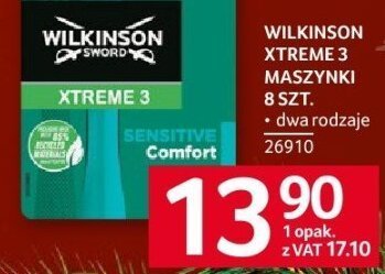 Wilkinson Xtreme 3 maszynka 8 szt. dwa rodzaje promocja w Selgros