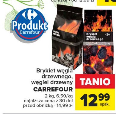 Brykiety z węgla drzewnego Carrefour promocja w Carrefour