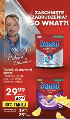 Tabletki do zmywarki Somat 1 opak./30-44 szt. wybrane rodzaje promocja w Delikatesy Centrum