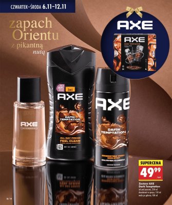 Zestaw Dark Temptation: żel pod prysznic, dezodorant w sprayu, woda po goleniu promocja w Biedronka