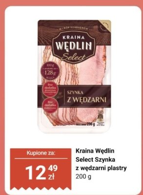 Szynka Select z wędzarni plastry promocja w Biedronka