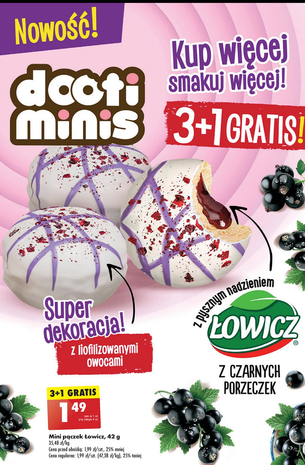 Mini pączek z nadzieniem DOOTI DONUTS promocja w Biedronka