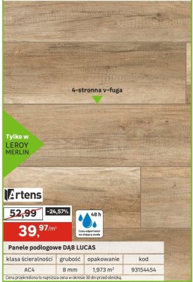 Panele podłogowe DĄB LUCAS Artens promocja w Leroy Merlin