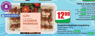 Krajanka śledziowa z suszonymi pomidorami Targ Rybny promocja w Dino